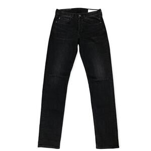 Rag and bone nwt black slim fit jeans ripped knees women’s size 29 button fly